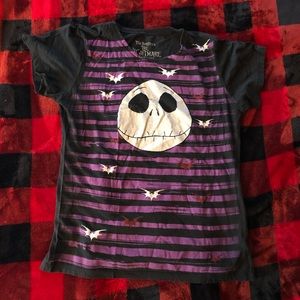 Jack Skellington Head and Bats Shirt